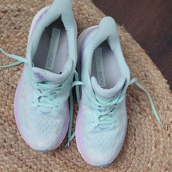 Hoka Women's Light Blue and Lavender Athletic Shoes - Picture 10 of 16
